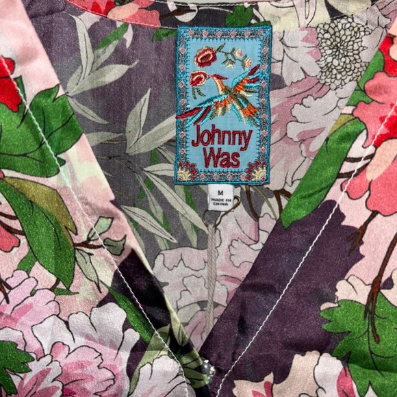 Johnny Was New Medium Gigi Patchwork Dress $398 Patchwork Bohemian Bell Sleeve - Picture 2 of 16